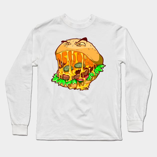 MONSTER BURGER Long Sleeve T-Shirt by NezaWorks